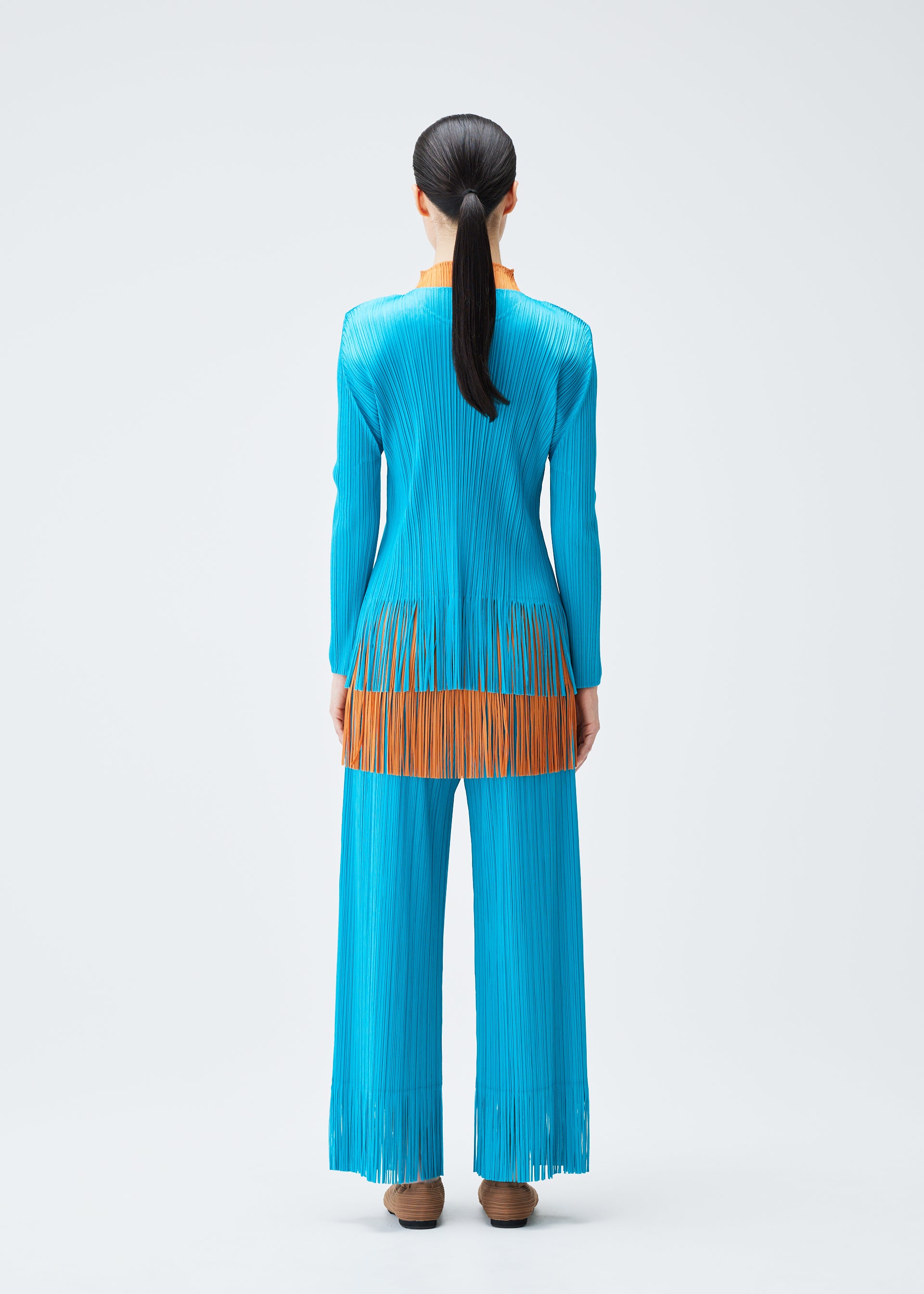 ISSEY MIYAKE / イッセイミヤケ | 変形 ドローストリング ブラウス | 2 | ネイビー/パープル/クリーム系 | レディース WAVE Top Purple Blue – ISSEY MIYAKE EU