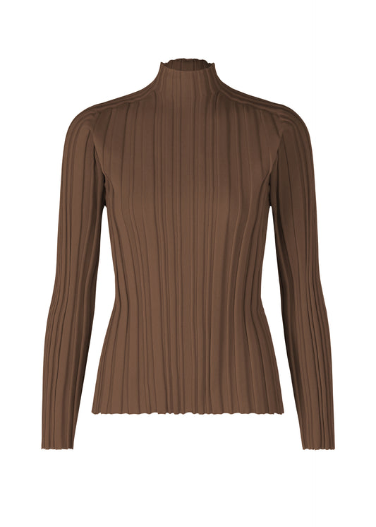 RIB KNIT Top Brown