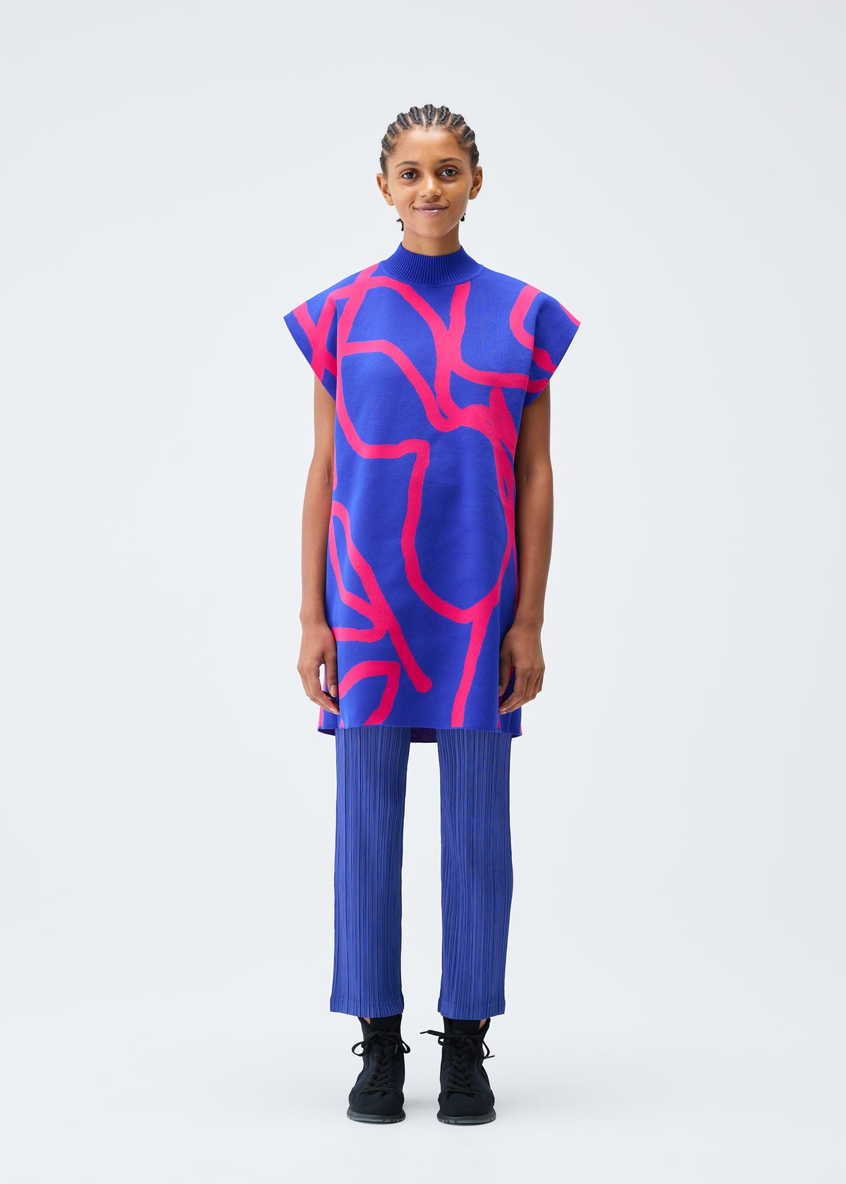 PAUSE KNIT Tunic Blue