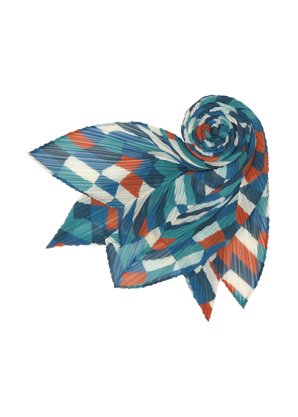 DANCING SQUARE SCARF Stole Blue – ISSEY MIYAKE EU