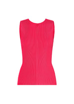 A product shot of the PLEATS PLEASE ISSEY MIYAKE MIST JUNE shirt in bright pink.