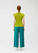 A model wears the PLEATS PLEASE ISSEY MIYAKE MIST JUNE mist-june-shirt-charcoal-2.