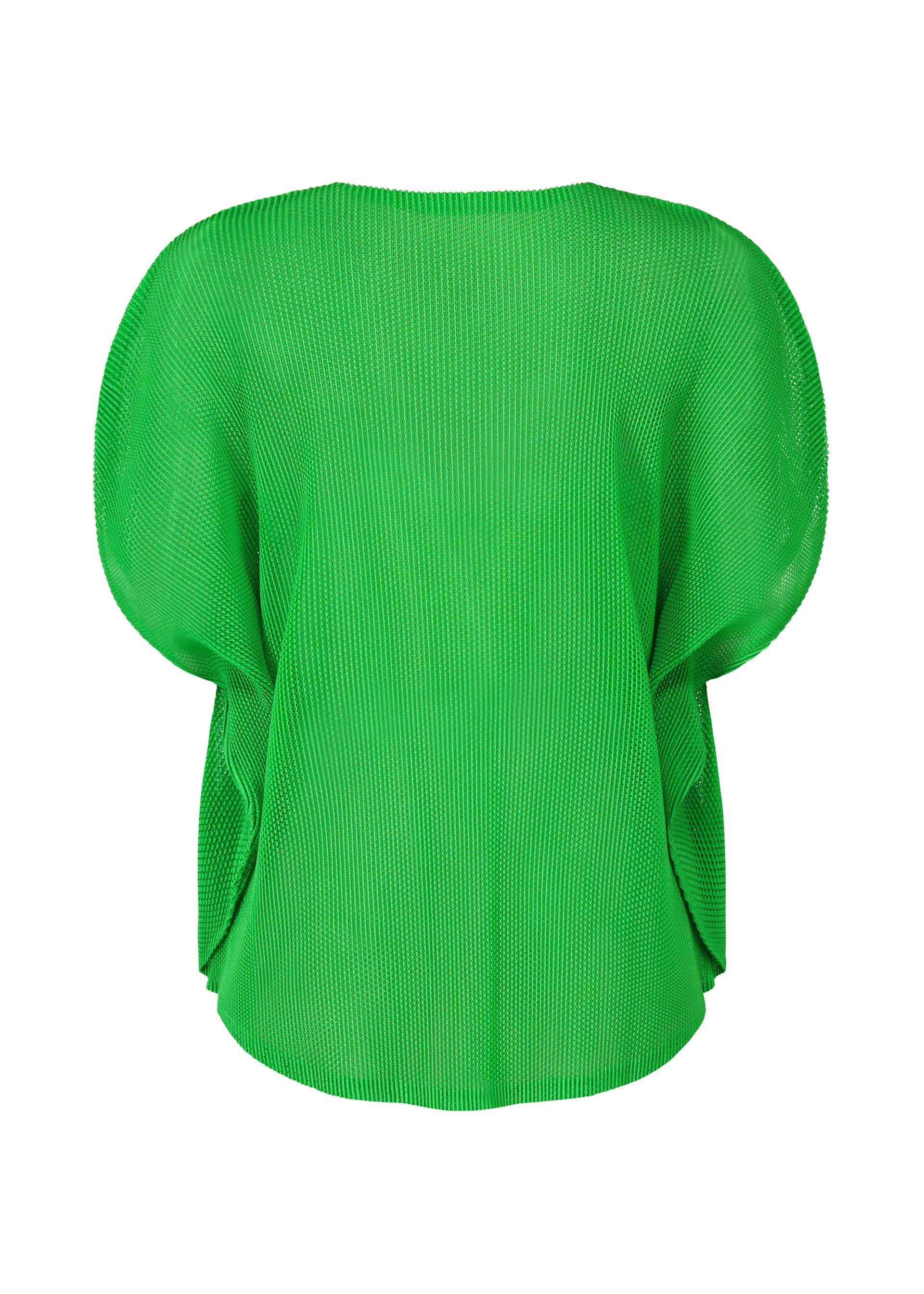 A detail shot of the Pleats Please Issey Miyake TATAMI APRIL shirt.