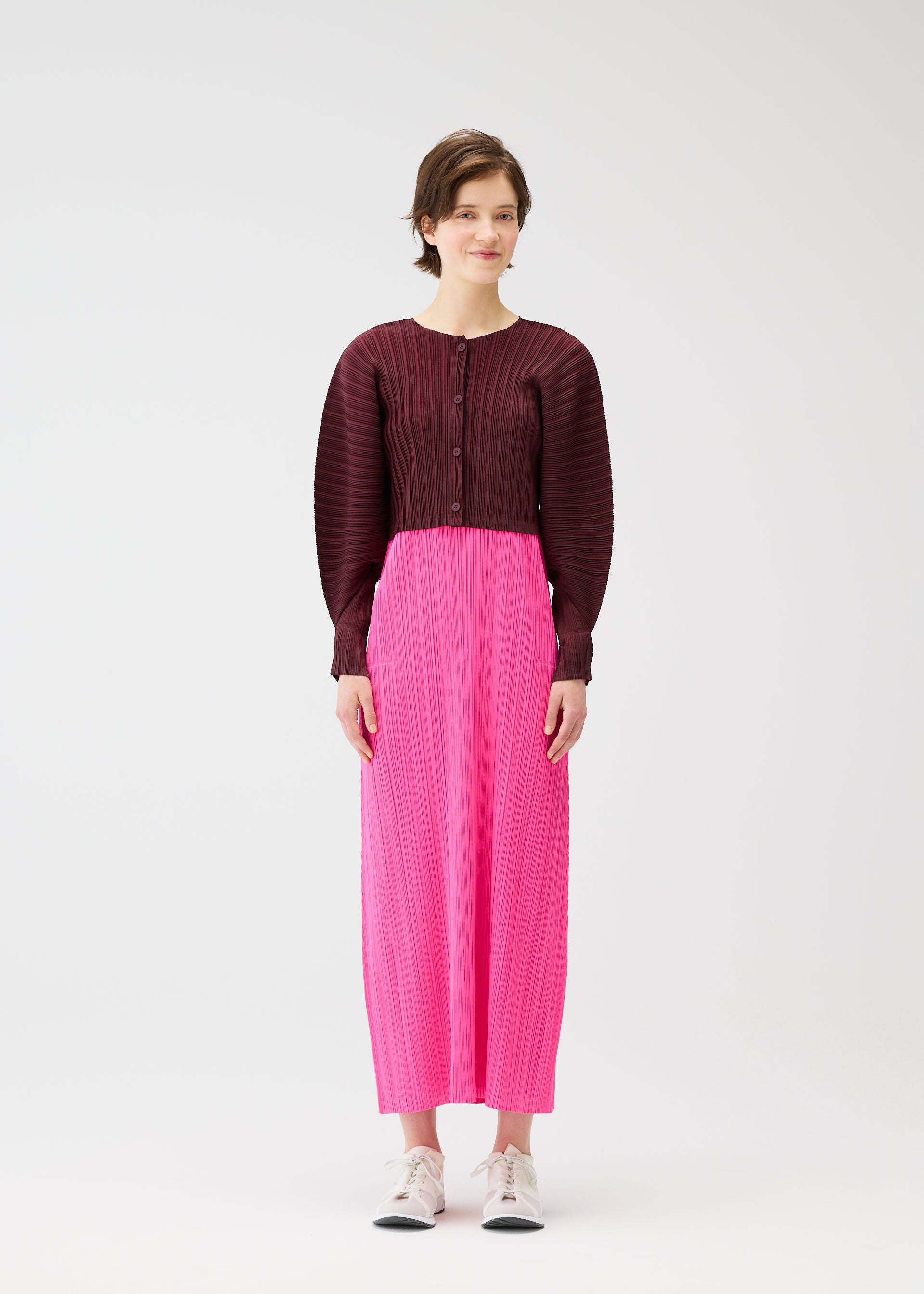 PLEATS PLEASE ピンク カーディガン Tatami March Cardigan in Pink – SVRN