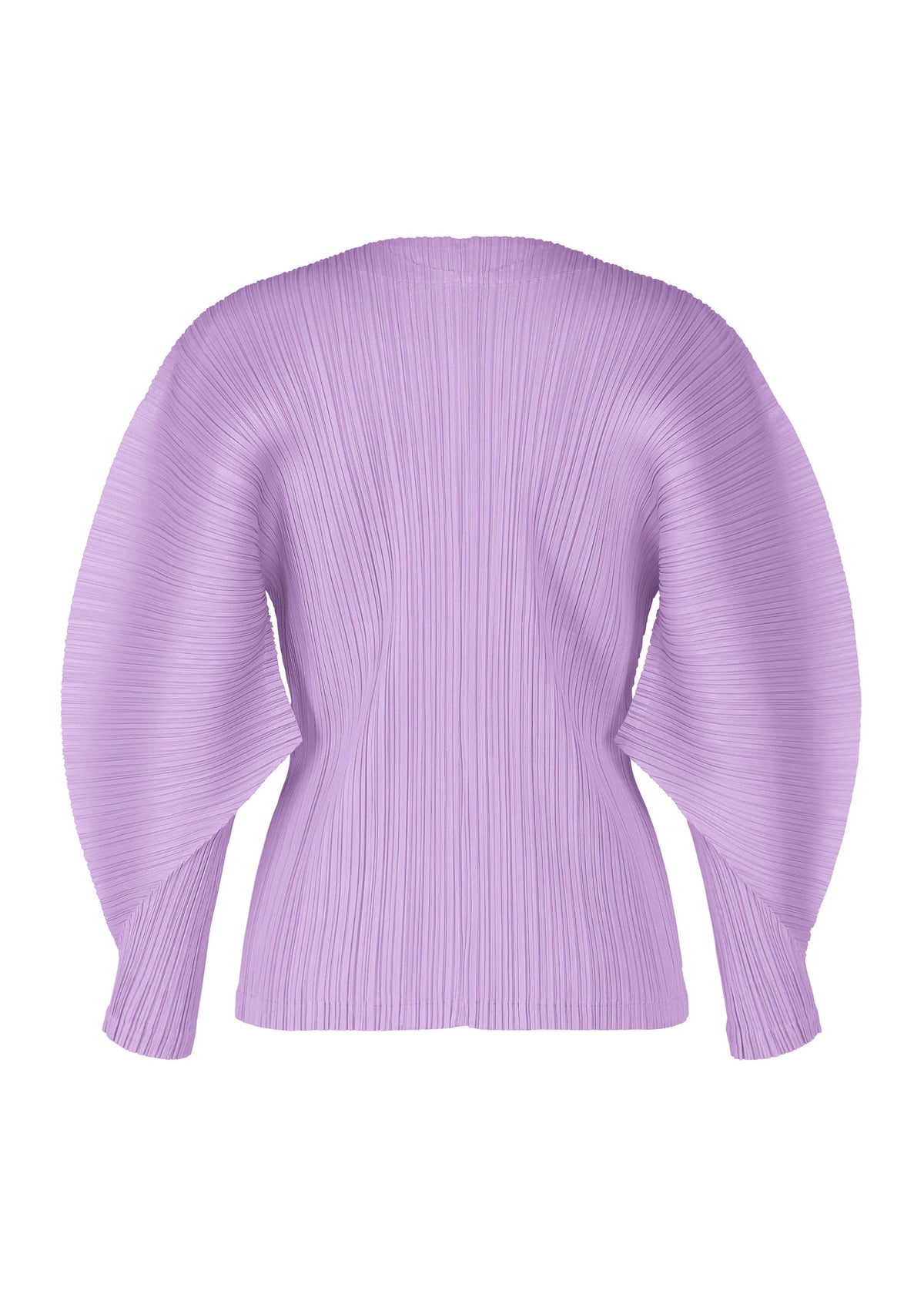 A detail shot of the Pleats Please Issey Miyake MONTHLY COLORS blouson.
