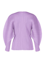 A detail shot of the Pleats Please Issey Miyake MONTHLY COLORS blouson.