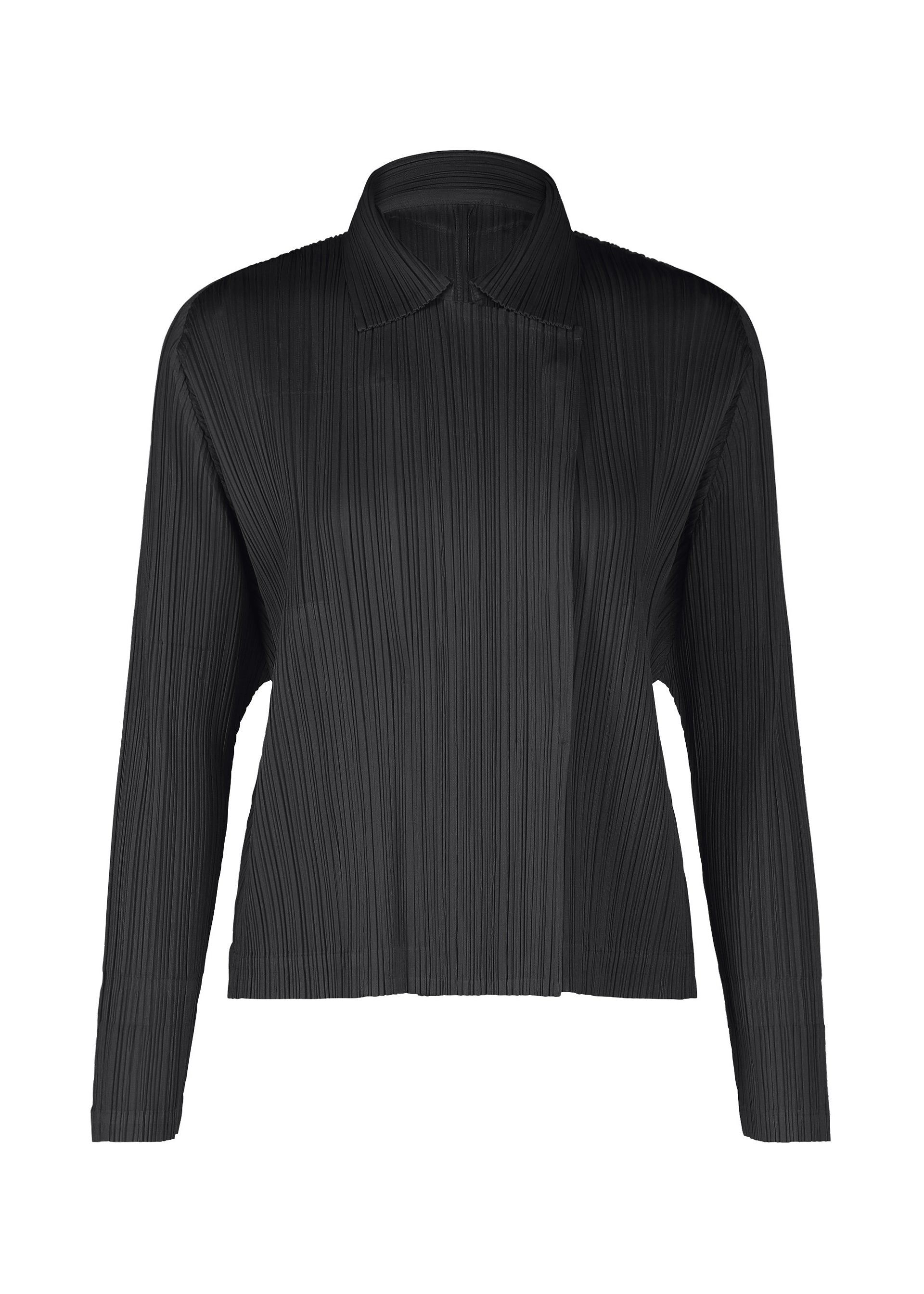 A product shot of the PLEATS PLEASE ISSEY MIYAKE MONTHLY COLORS FEBRUARY prêt à porter in black (15).
