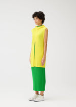 A model wears the Pleats Please Issey Miyake MONTHLY COLORS vest.