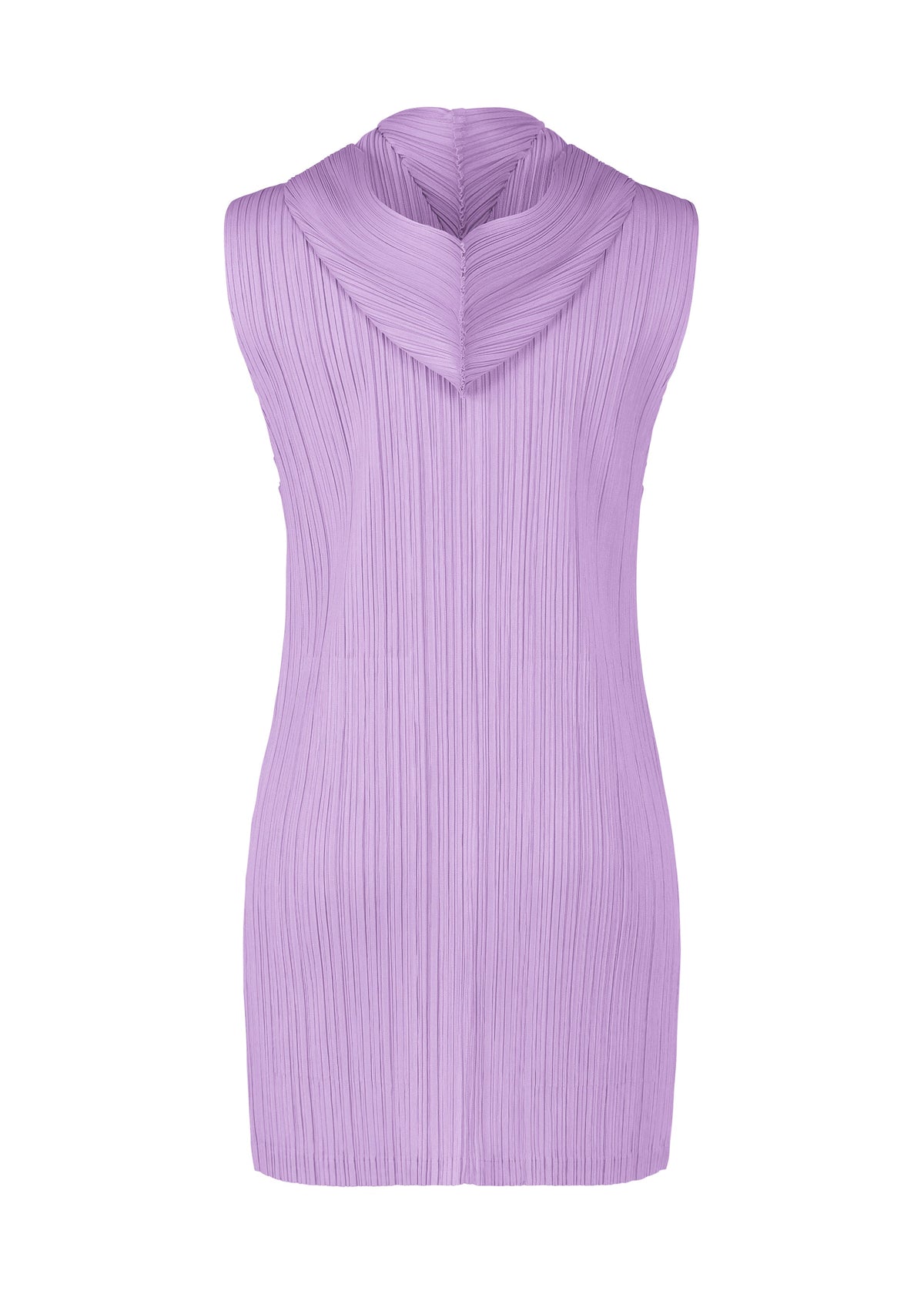 A detail shot of the Pleats Please Issey Miyake MONTHLY COLORS vest.