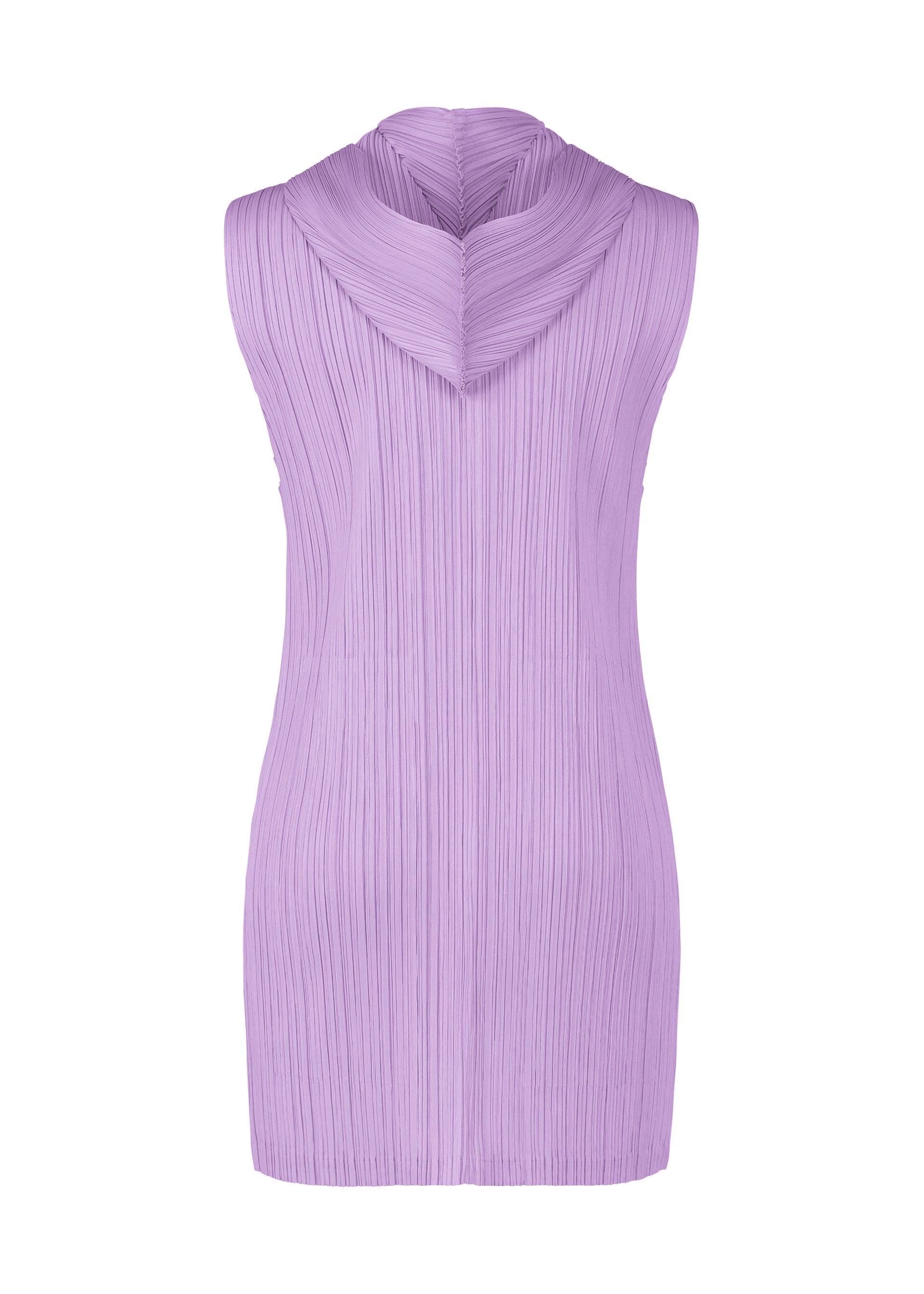 A detail shot of the Pleats Please Issey Miyake MONTHLY COLORS vest.