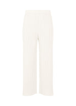 A product shot of the PLEATS PLEASE ISSEY MIYAKE MONTHLY COLORS FEBRUARY prêt à porter in white (01).