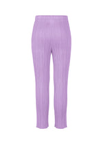 A detail shot of the Pleats Please Issey Miyake MONTHLY COLORS pants.