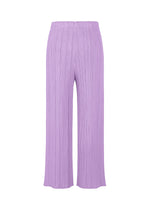 A detail shot of the Pleats Please Issey Miyake MONTHLY COLORS pants.