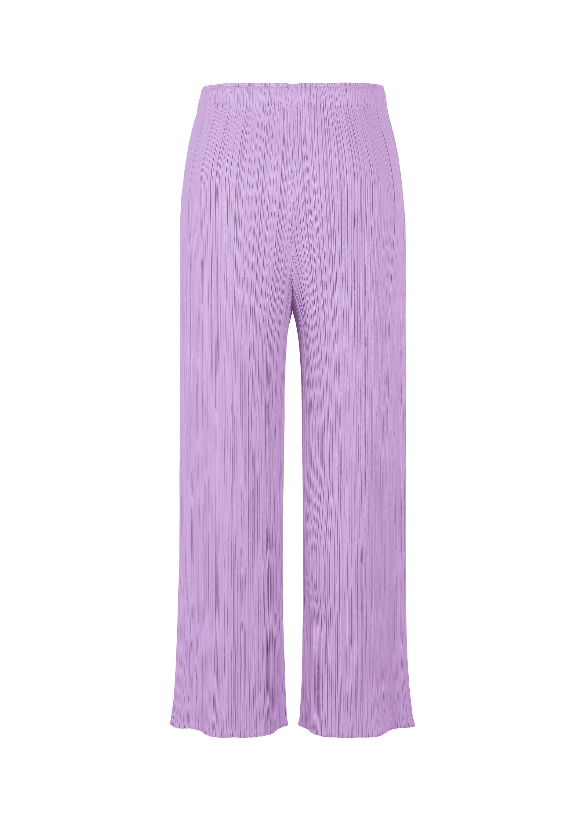 A detail shot of the Pleats Please Issey Miyake MONTHLY COLORS pants.
