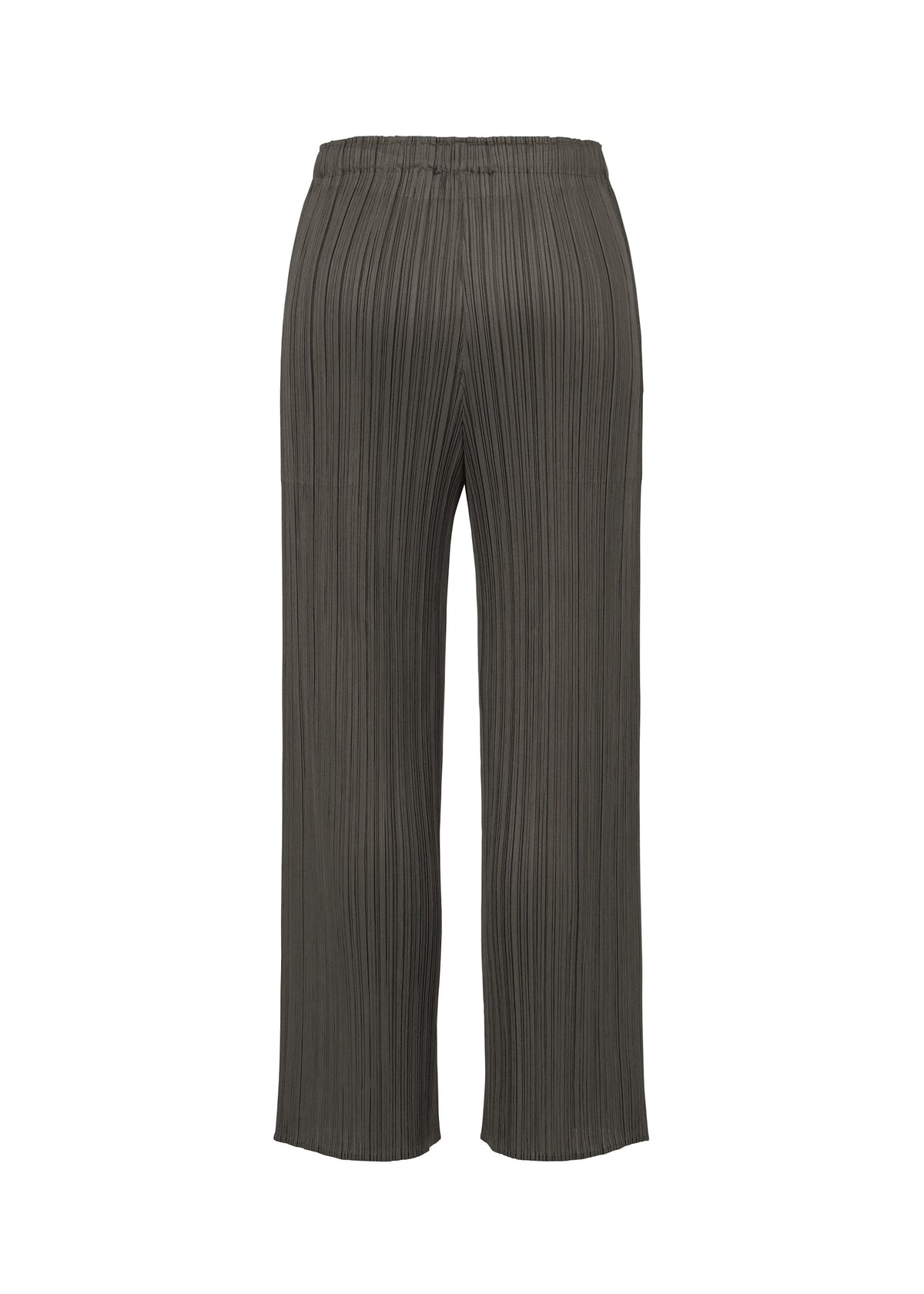 A detail shot of the PLEATS PLEASE ISSEY MIYAKE MONTHLY COLORS : JUNE trousers.