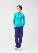 A model wears the PLEATS PLEASE ISSEY MIYAKE THICKER BOTTOMS 1 prêt à porter.