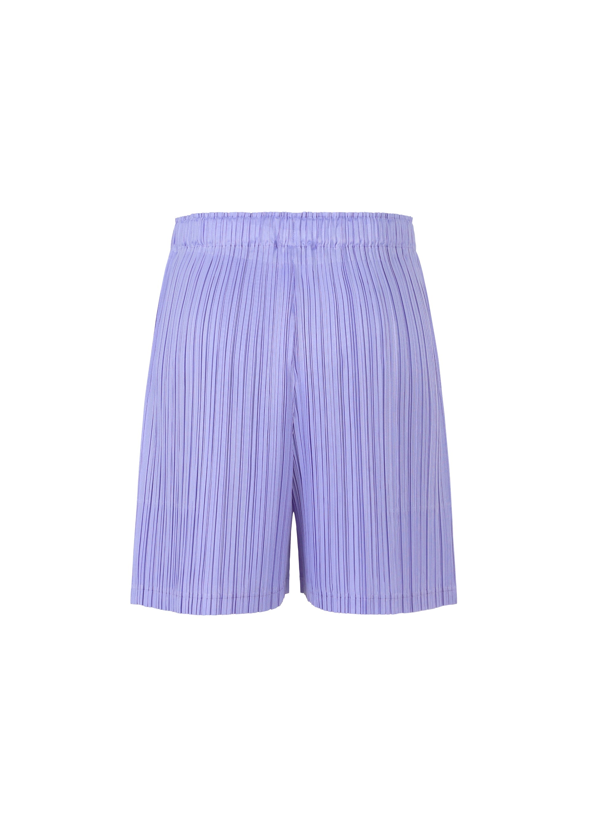 A detail shot of the Pleats Please Issey Miyake LOOP BOTTOMS trousers.