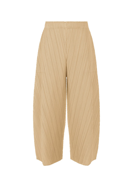 A product shot of the PLEATS PLEASE ISSEY MIYAKE COAST pp66jf4634305 in sand beige.
