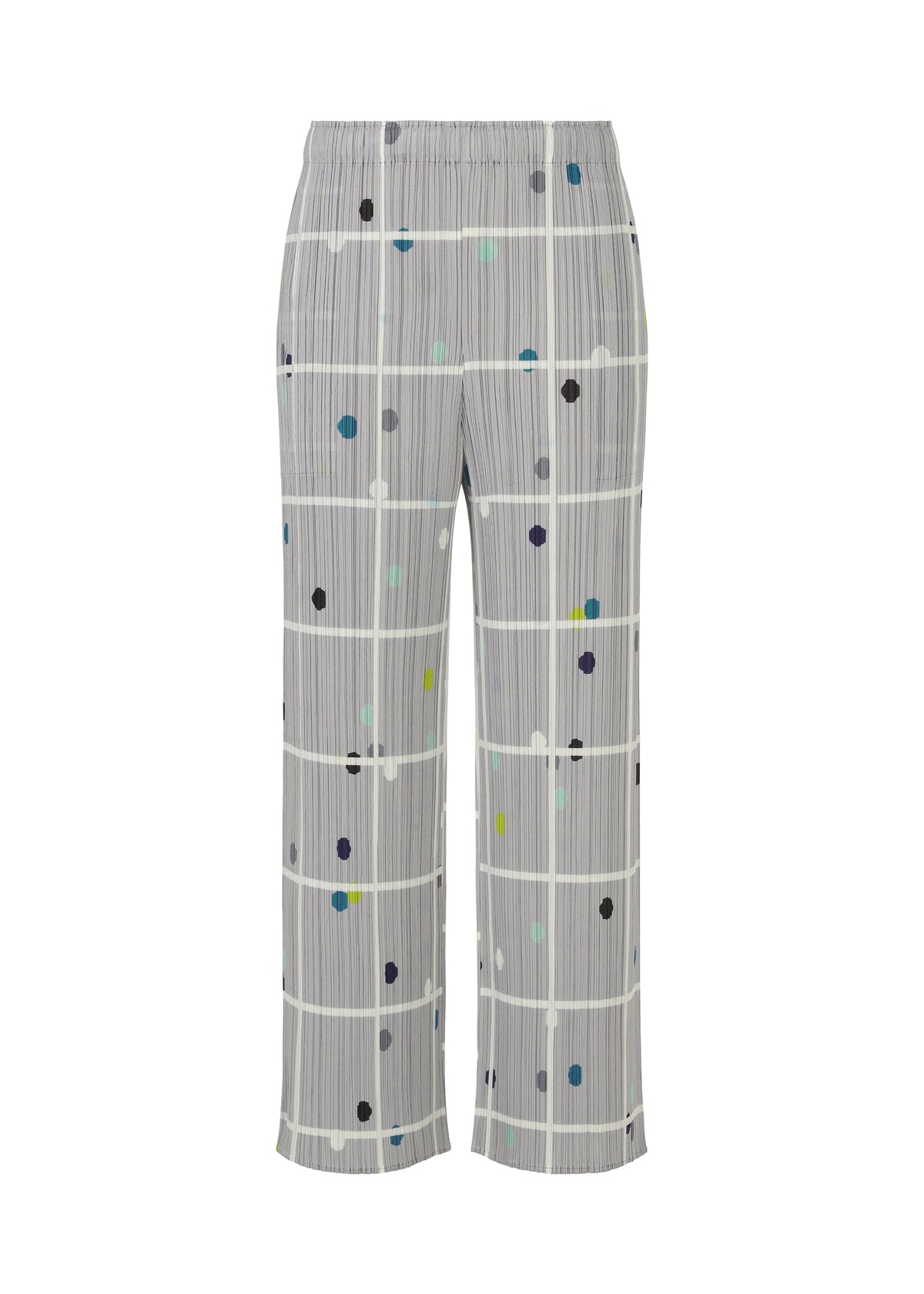 A product shot of the PLEATS PLEASE ISSEY MIYAKE CROSSING DOTS prêt à porter in grey (10).