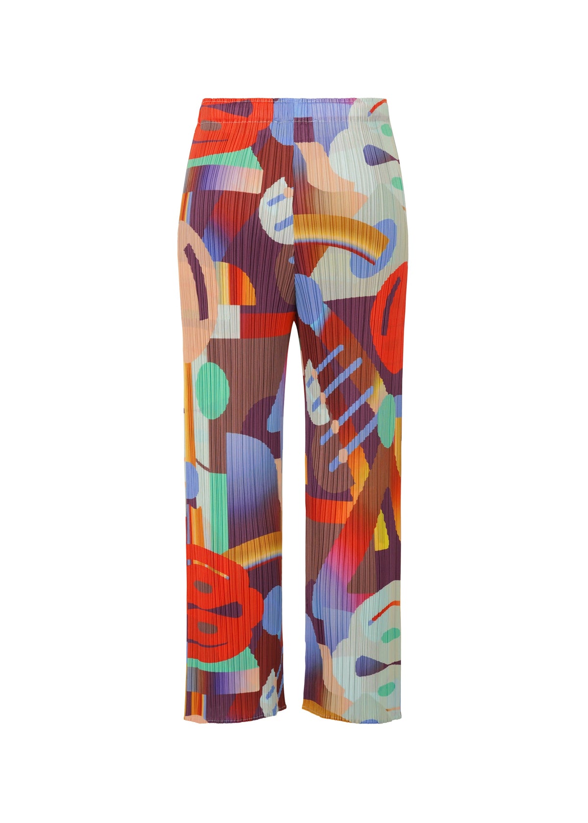 A detail shot of the Pleats Please Issey Miyake SODA POPS pants.
