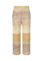 A product shot of the Pleats Please Issey Miyake SEA BUBBLE trousers in greige (42), recurring_style.