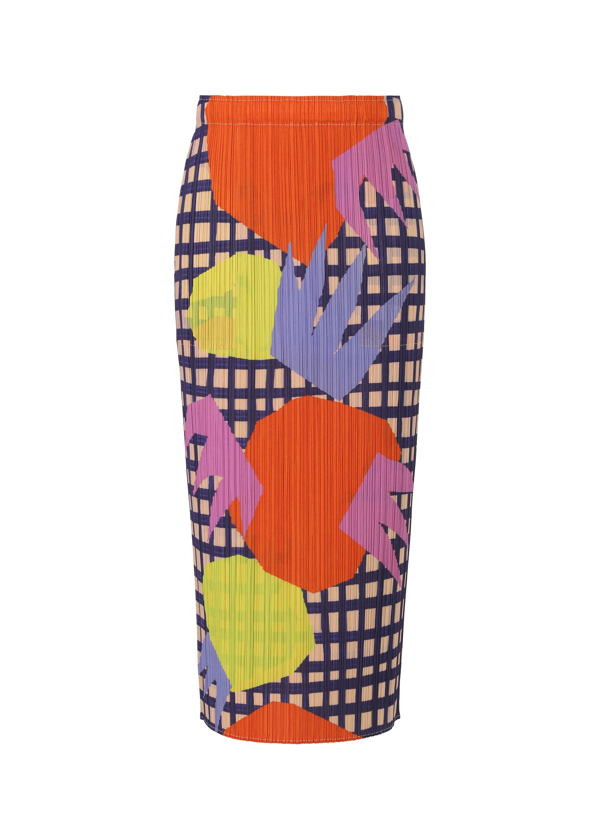 A product shot of the PLEATS PLEASE ISSEY MIYAKE MARKET skirt in tomato.