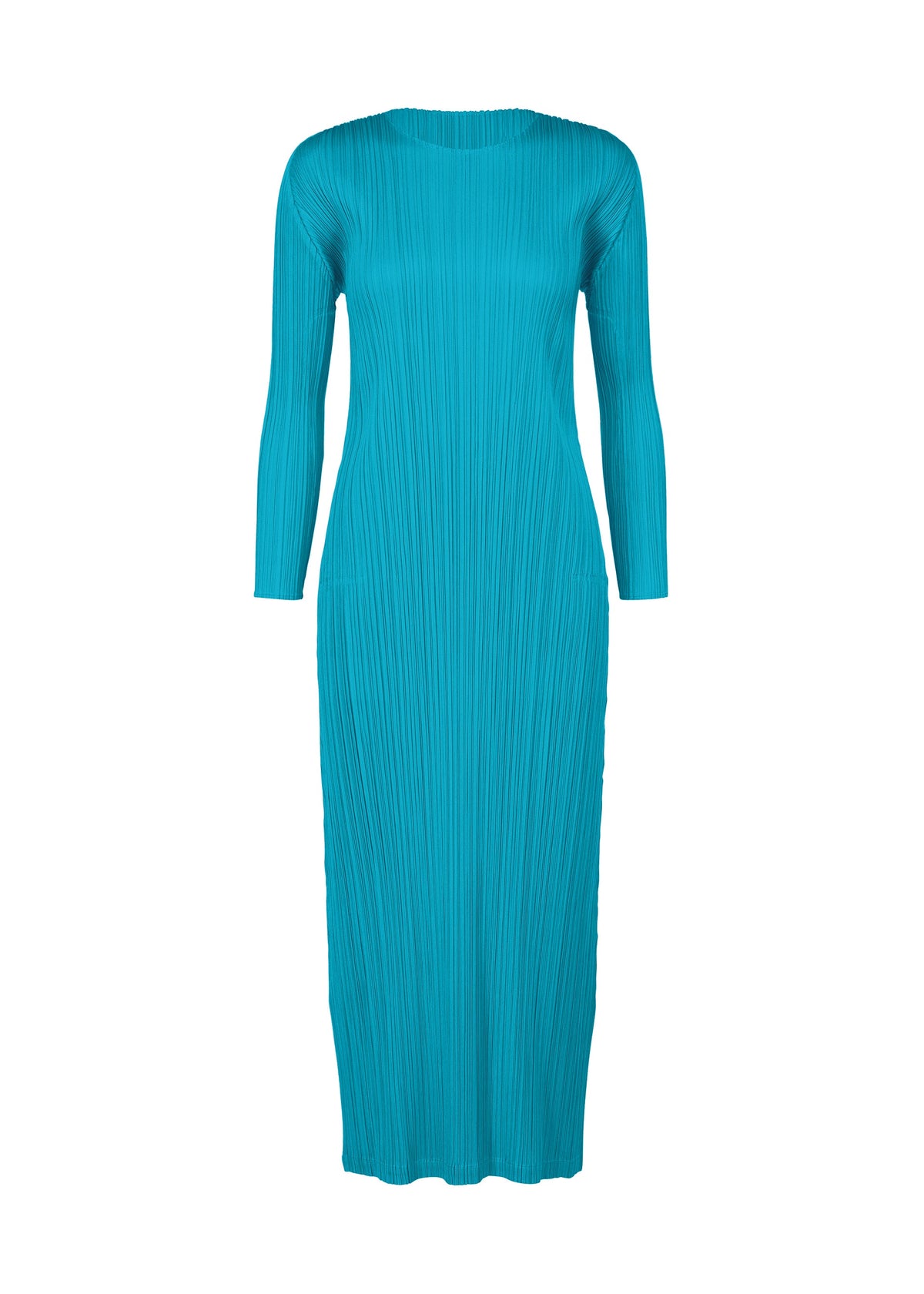 long sleeve miyake pleat dress MONTHLY COLORS : JANUARY Sky Blue – ISSEY EU smarttag_not_denim Landry Dress - Game scoop neck Color:Bright purple-white