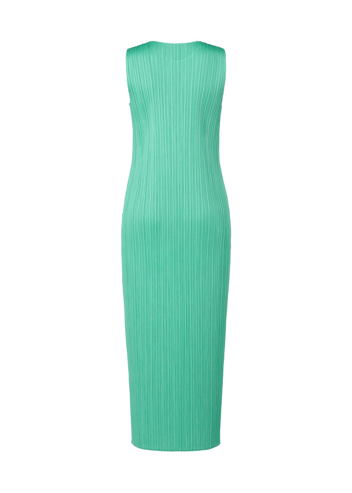A detail shot of the Pleats Please Issey Miyake MONTHLY COLORS MAY dress.
