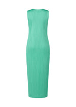 A detail shot of the Pleats Please Issey Miyake MONTHLY COLORS MAY dress.