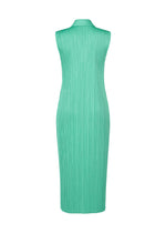 A detail shot of the Pleats Please Issey Miyake MONTHLY COLORS MAY dress.