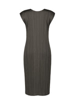 A detail shot of the PLEATS PLEASE ISSEY MIYAKE MONTHLY COLORS : JUNE dress.