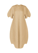 A product shot of the PLEATS PLEASE ISSEY MIYAKE COAST pp66jh4644305 in sand beige.