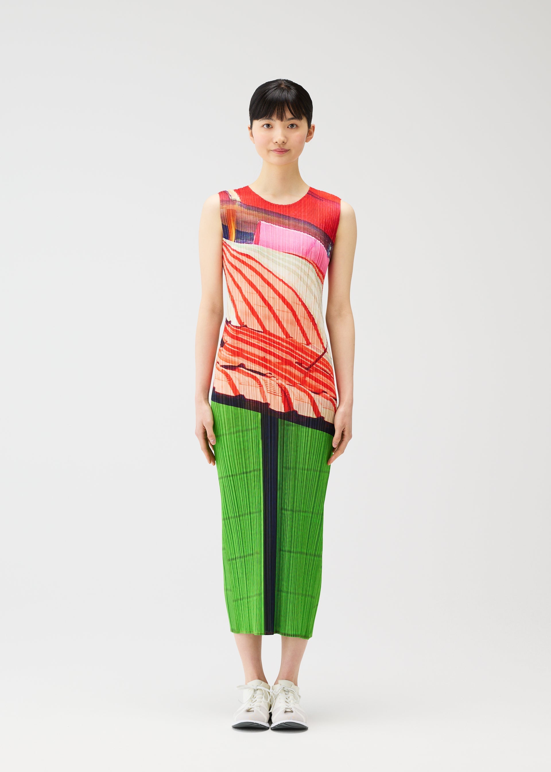 PLEATS PLEASE ISSEY CITY COLLAGE ワンピース CITY COLLAGE Dress Red x Green – ISSEY MIYAKE EU