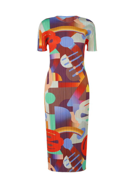 A product shot of the Pleats Please Issey Miyake SODA POPS dress in .