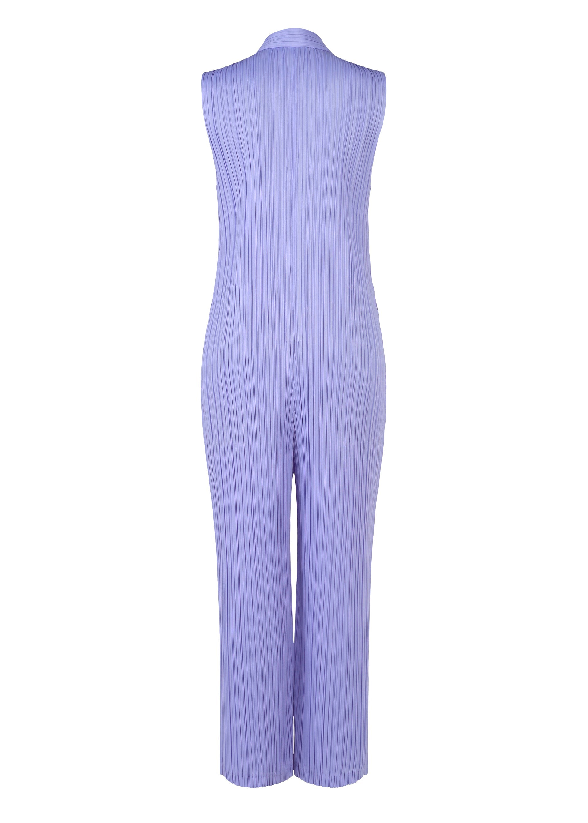 A detail shot of the Pleats Please Issey Miyake LOOP BOTTOMS jumpsuit.