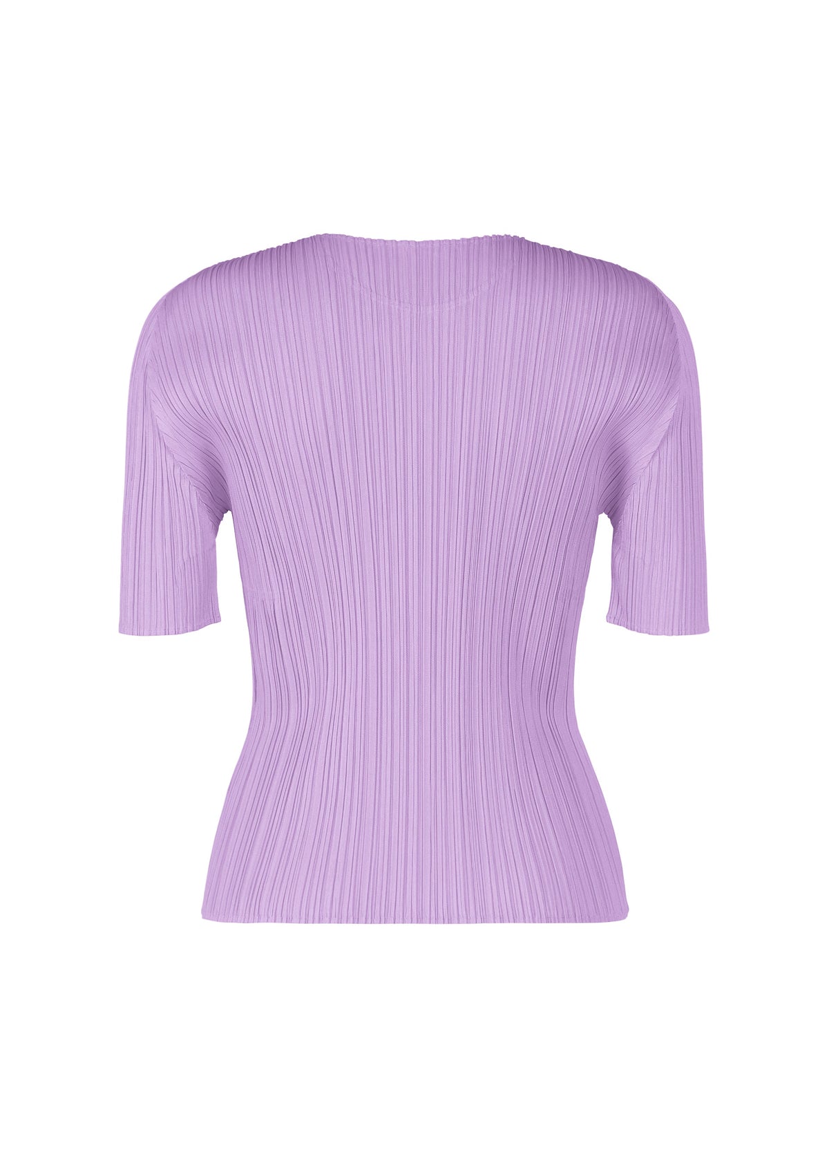 A detail shot of the Pleats Please Issey Miyake MONTHLY COLORS shirt.
