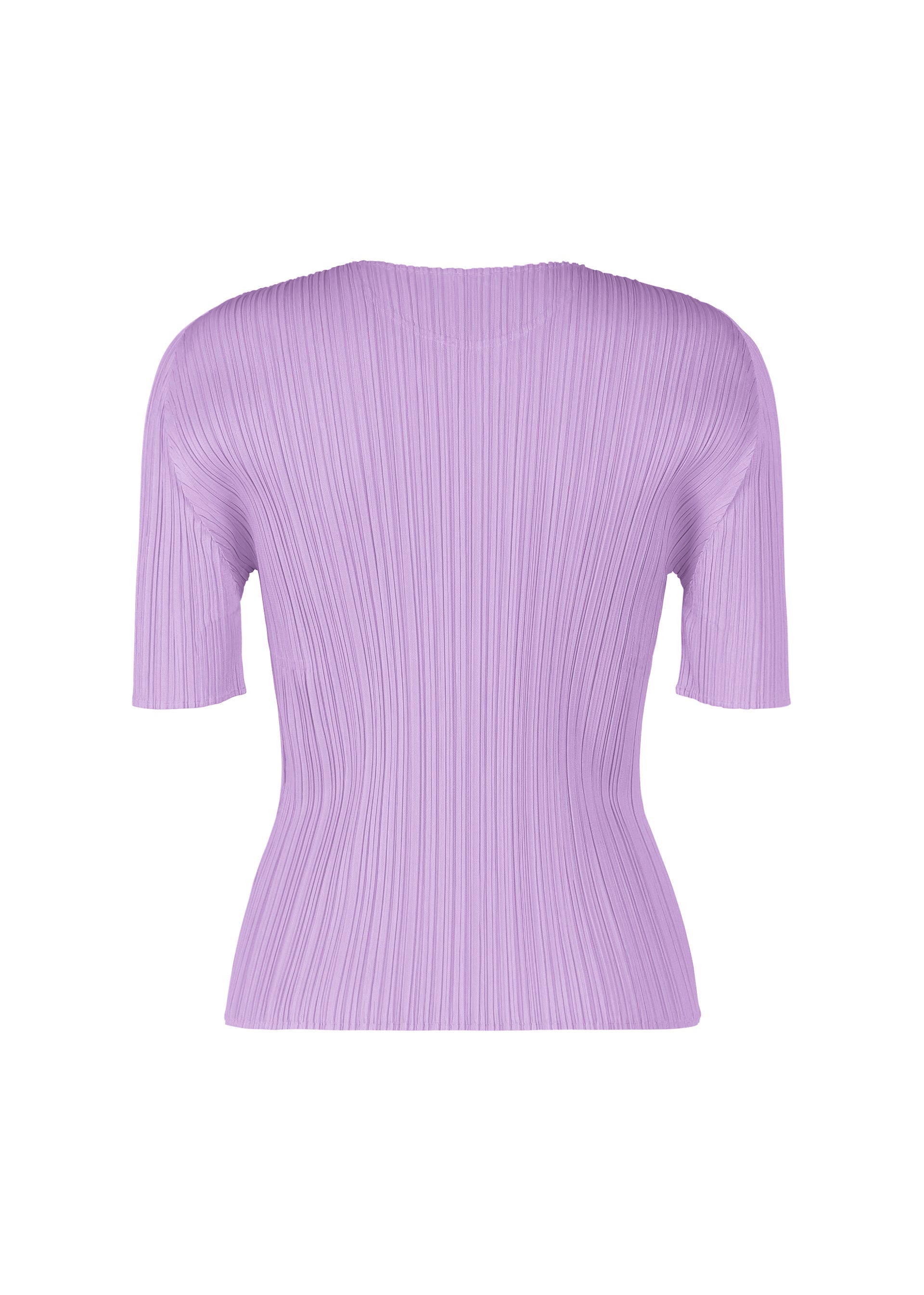 A detail shot of the Pleats Please Issey Miyake MONTHLY COLORS shirt.