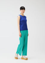A model wears the Pleats Please Issey Miyake MONTHLY COLORS MAY shirt.