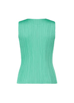A detail shot of the Pleats Please Issey Miyake MONTHLY COLORS MAY shirt.