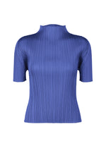 A product shot of the Pleats Please Issey Miyake MONTHLY COLORS MAY shirt in blue (72), recurring_style.