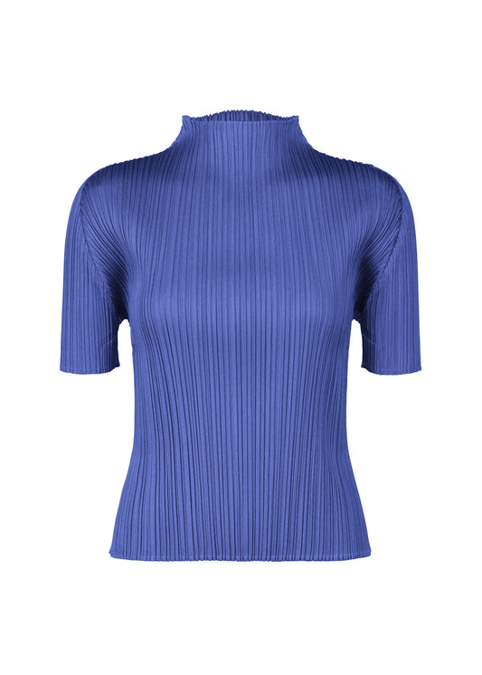 A product shot of the Pleats Please Issey Miyake MONTHLY COLORS MAY shirt in blue (72), recurring_style.