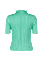 A detail shot of the Pleats Please Issey Miyake MONTHLY COLORS MAY shirt.