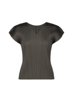 A product shot of the PLEATS PLEASE ISSEY MIYAKE MONTHLY COLORS : JUNE shirt in charcoal.