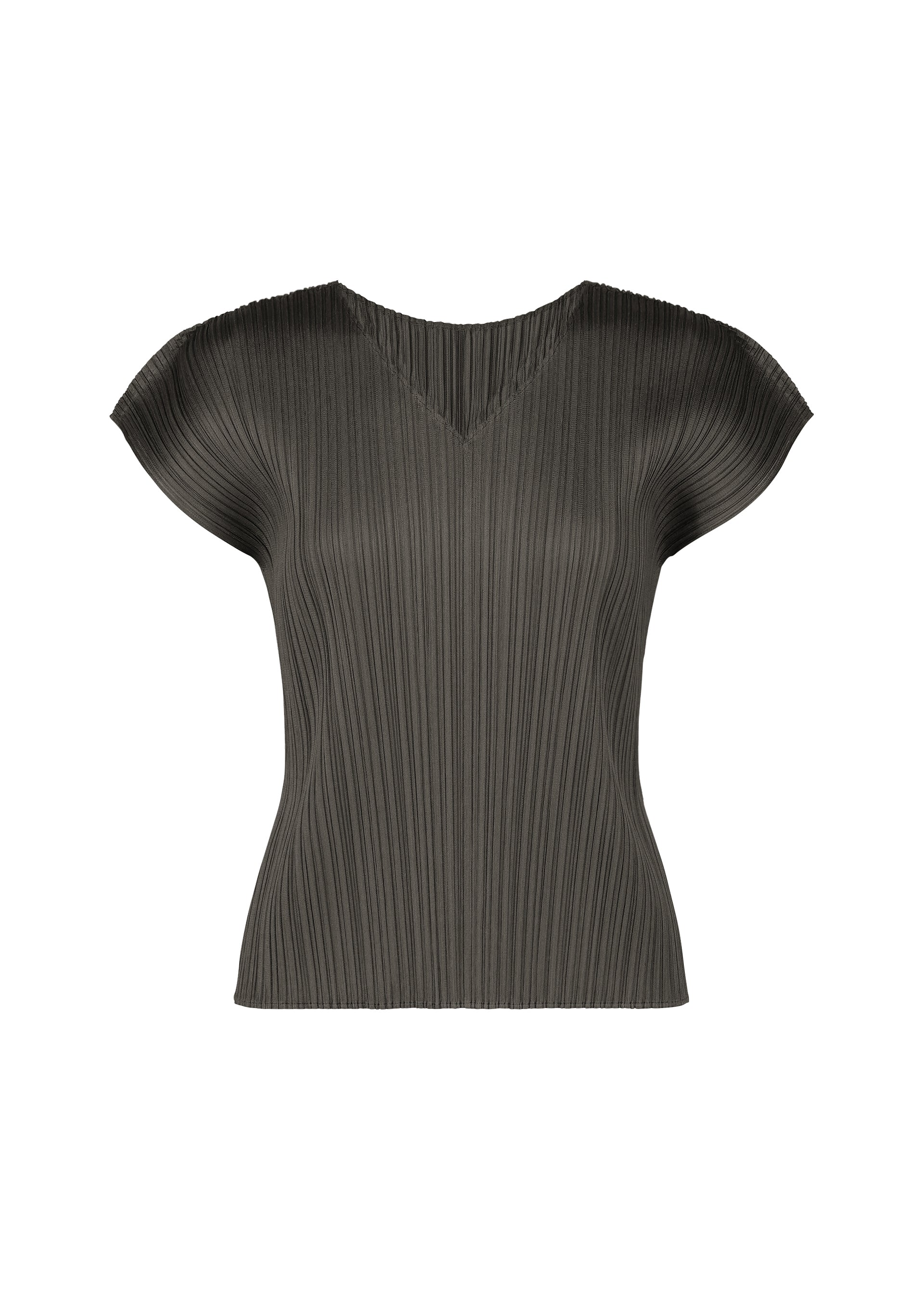 A product shot of the PLEATS PLEASE ISSEY MIYAKE MONTHLY COLORS : JUNE shirt in charcoal.