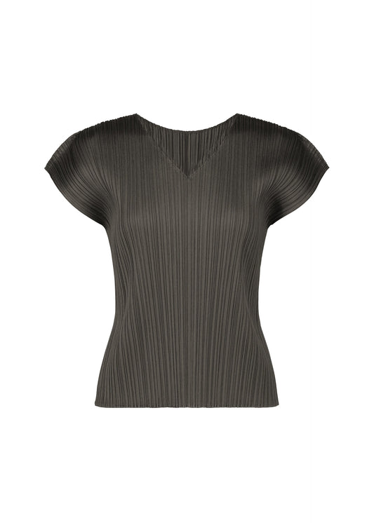 A product shot of the PLEATS PLEASE ISSEY MIYAKE MONTHLY COLORS : JUNE shirt in charcoal.