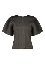 A product shot of the PLEATS PLEASE ISSEY MIYAKE MONTHLY COLORS : JUNE shirt in charcoal.