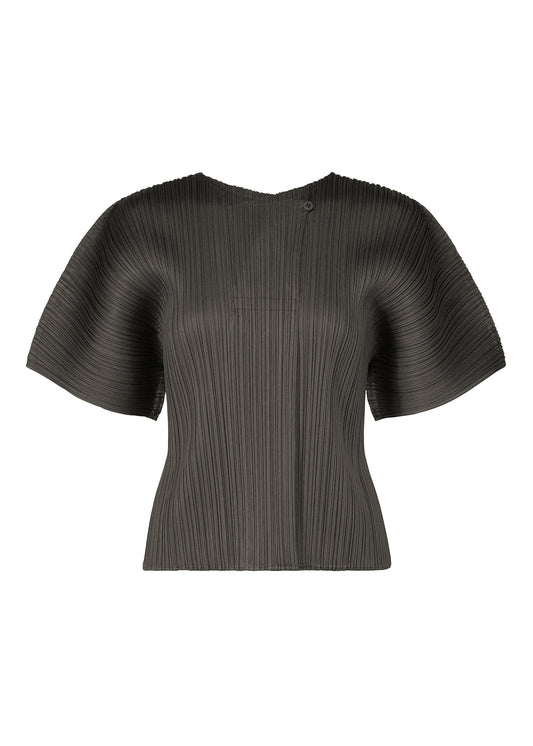 A product shot of the PLEATS PLEASE ISSEY MIYAKE MONTHLY COLORS : JUNE shirt in charcoal.