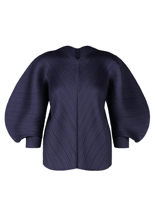 A product shot of the PLEATS PLEASE ISSEY MIYAKE COAST pp66jk46175os in navy.