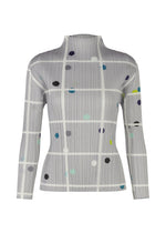 A product shot of the PLEATS PLEASE ISSEY MIYAKE CROSSING DOTS prêt à porter in grey (10).