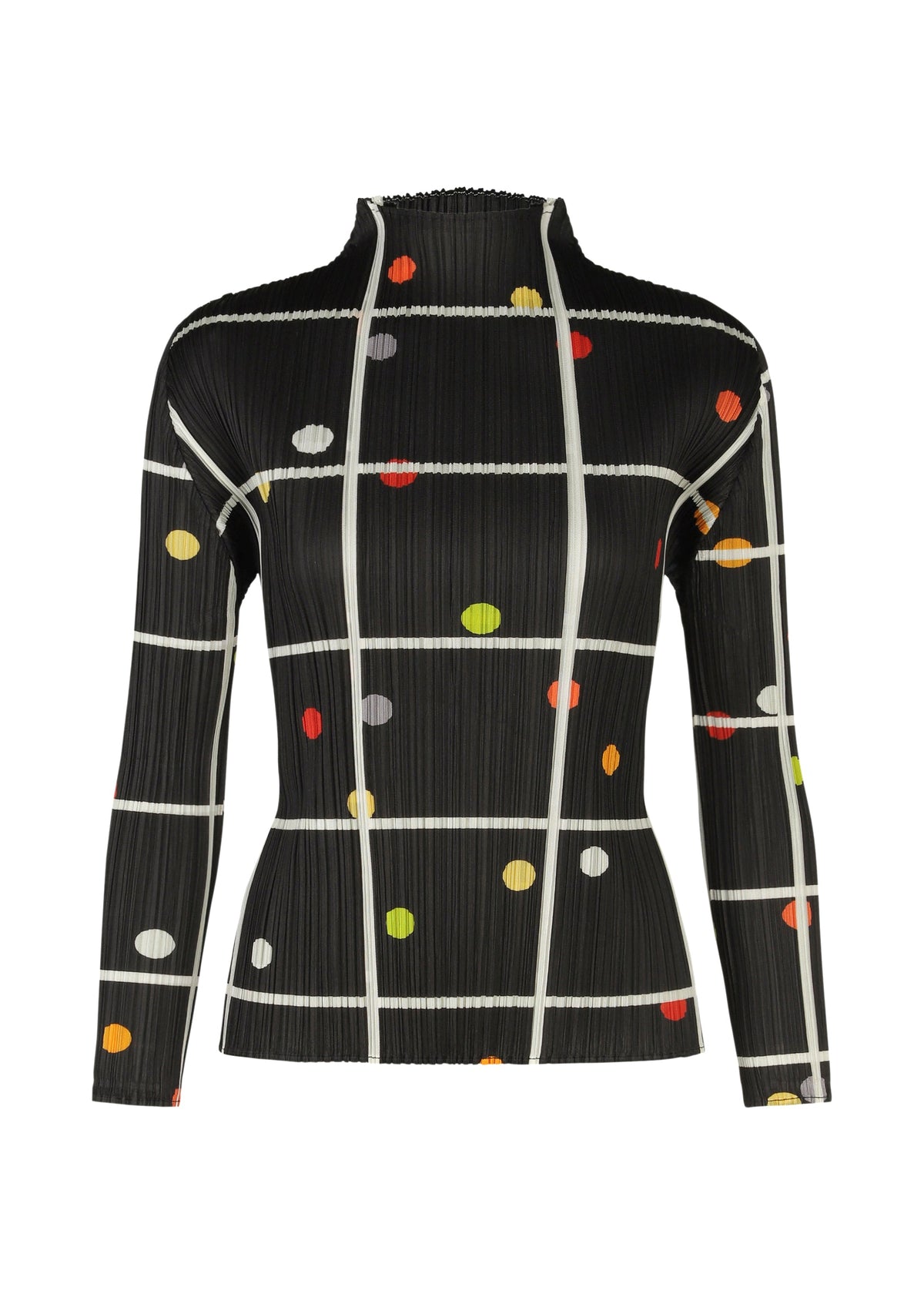 A product shot of the PLEATS PLEASE ISSEY MIYAKE CROSSING DOTS prêt à porter in black (15).